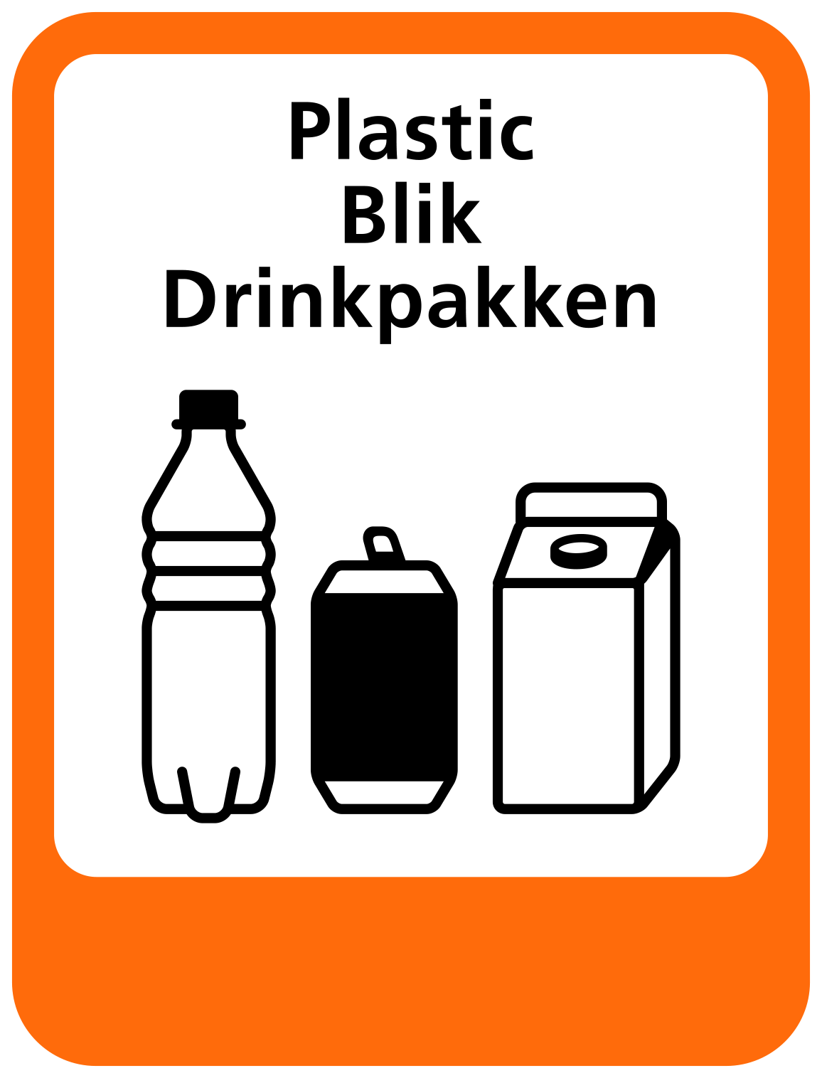 Icoon Plastic Blik Drink 