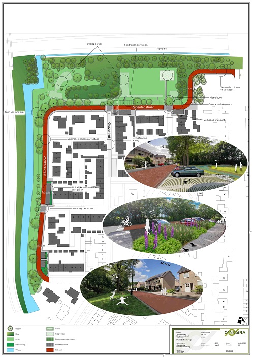 Deze kaart bevat het definitieve ontwerp van de Regentenstraat en Vorstersstraat in Raamsdonk